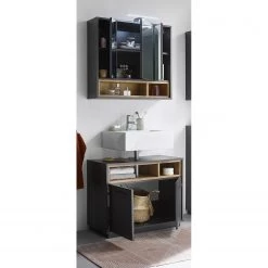 Giessbach Salle de bain Guardo IV (2 éléments) - Avec éclairage intégré - Graphite -Meubles de salle de bain Soldes 2022 1000311853 220214 022 MOOD DETAILS P000000001000311853 mood