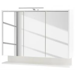 Schildmeyer Armoire de toilette Flag II - Éclairage intégré - Blanc - Largeur : 94 cm