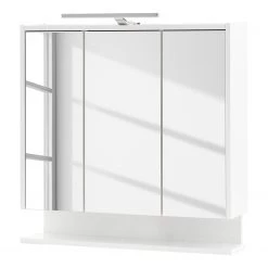 Schildmeyer Armoire de toilette Flag II - Éclairage intégré - Blanc - Largeur : 65 cm