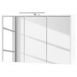 Schildmeyer Armoire de toilette Flag I - Éclairage intégré - Blanc - Largeur : 94 cm