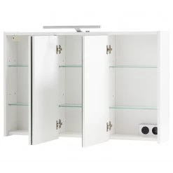 Schildmeyer Armoire de toilette Flag I - Éclairage intégré - Blanc - Largeur : 94 cm -Meubles de salle de bain Soldes 2022 1000317402 211228 13444200062 DETAILS P000000001000317402