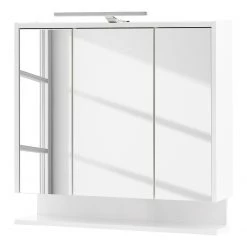 Schildmeyer Armoire de toilette Flag II - Éclairage intégré - Blanc - Largeur : 75 cm