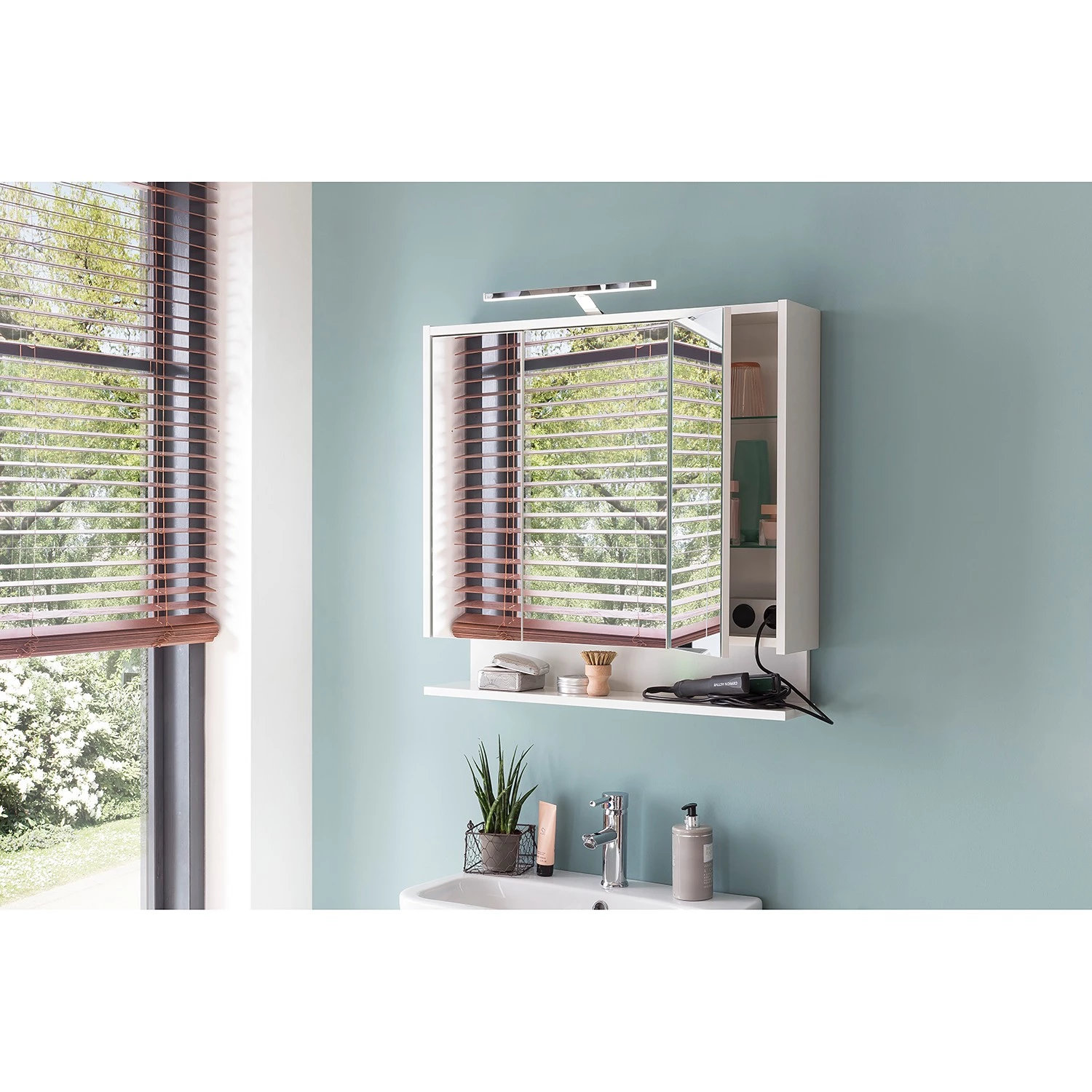 Schildmeyer Armoire de toilette Flag II - Éclairage intégré - Blanc - Largeur : 75 cm 4 Schildmeyer Armoire de toilette Flag II - Éclairage intégré - Blanc - Largeur : 75 cm – Image 2