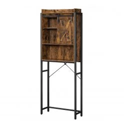 Red Living Étagère pour lave-linge Jamban II - Fer - Marron vintage / Noir