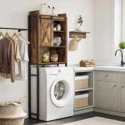 Red Living Étagère pour lave-linge Jamban II - Fer - Marron vintage / Noir -Meubles de salle de bain Soldes 2022 1000329446 220203 15172500021 MOOD DETAILS P000000001000329446 mood