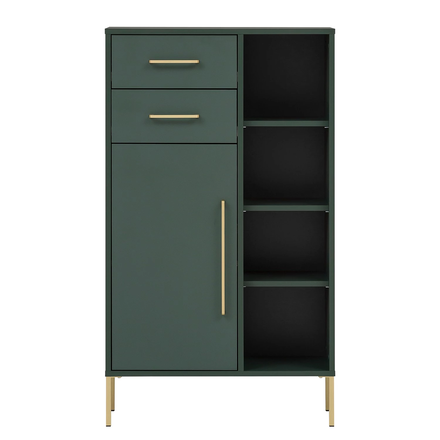 Schildmeyer Armoire midi Kent - Vert forêt / Doré 5 Schildmeyer Armoire midi Kent - Vert forêt / Doré – Image 3