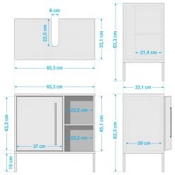 Schildmeyer Meuble sous lavabo Kent - Vert forêt / Doré -Meubles de salle de bain Soldes 2022 1000334284 220302 500 SKETCH DETAILS P000000001000334284 sketch
