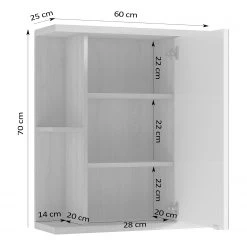Loftscape Armoire de toilette Brodda II - Anthracite -Meubles de salle de bain Soldes 2022 1000339928 220310 500 SKETCH DETAILS P000000001000339928 sketch