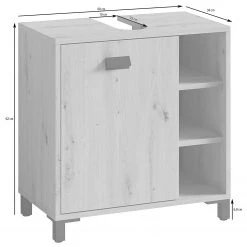 Norrwood Salle de bain Vendooren I (2 éléments) - Avec éclairage - Imitation chêne artisan / Noir -Meubles de salle de bain Soldes 2022 1000341058 220315 501 SKETCH DETAILS P000000001000341058 sketch