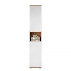 Trendteam Colonne de salle de bain Ciara - Blanc brillant / Imitation chêne artisan -Meubles de salle de bain Soldes 2022 1000341064 220315 030 DETAILS P000000001000341064