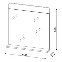 Trendteam Salle de bain Ciara III (3 éléments) - Blanc brillant / Imitation chêne artisan 18 Trendteam Salle de bain Ciara III (3 éléments) - Blanc brillant / Imitation chêne artisan -Meubles de salle de bain Soldes 2022 1000341069 220315 501 SKETCH DETAILS P000000001000341069 sketch