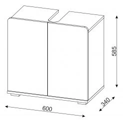 Trendteam Salle de bain Ciara V (2 éléments) - Blanc brillant / Imitation chêne artisan 15 Trendteam Salle de bain Ciara V (2 éléments) - Blanc brillant / Imitation chêne artisan -Meubles de salle de bain Soldes 2022 1000341071 220315 501 SKETCH DETAILS P000000001000341071 sketch