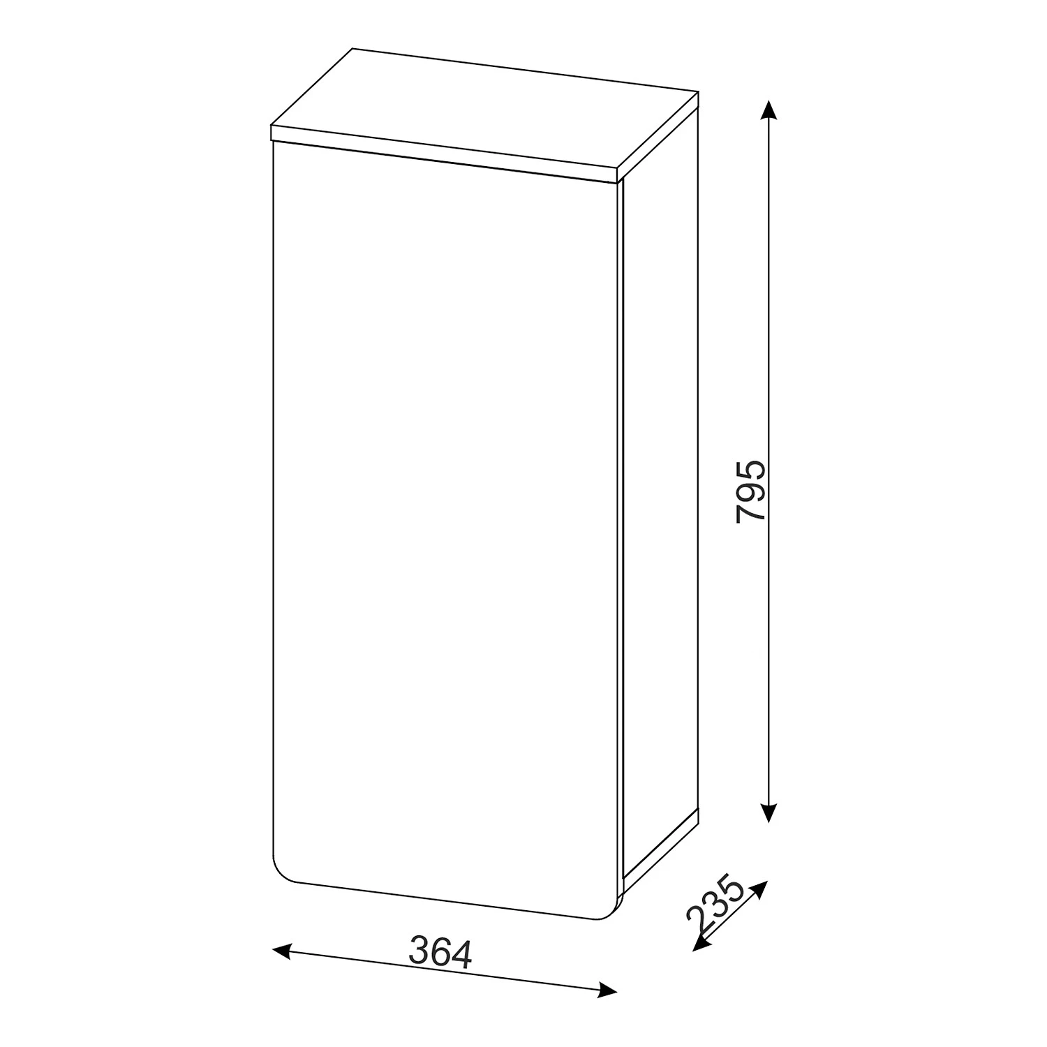 Trendteam Salle de bain Ciara I (5 éléments) - Blanc brillant / Imitation chêne artisan 14 Trendteam Salle de bain Ciara I (5 éléments) - Blanc brillant / Imitation chêne artisan – Image 12