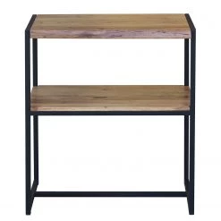 Ars manufacti Salle de bain Kaawo (2 éléments) - Acacia massif / Fer - Acacia / Noir - Largeur : 70 cm -Meubles de salle de bain Soldes 2022 1000341302 220427 052 DETAILS P000000001000341302