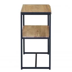 Ars manufacti Salle de bain Kaawo (2 éléments) - Acacia massif / Fer - Acacia / Noir - Largeur : 70 cm -Meubles de salle de bain Soldes 2022 1000341302 220427 055 DETAILS P000000001000341302