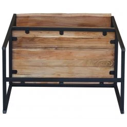 Ars manufacti Salle de bain Kaawo (2 éléments) - Acacia massif / Fer - Acacia / Noir - Largeur : 70 cm -Meubles de salle de bain Soldes 2022 1000341302 220427 065 DETAILS P000000001000341302