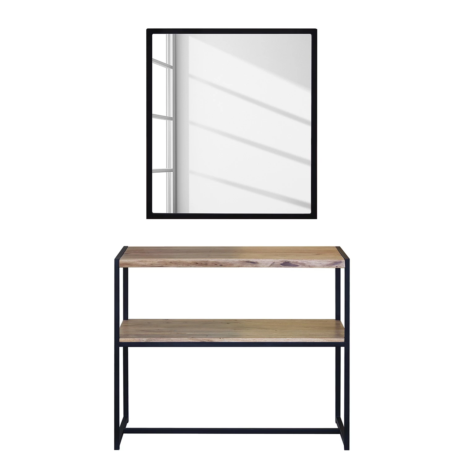 Ars manufacti Salle de bain Kaawo (2 éléments) - Acacia massif / Fer - Acacia / Noir - Largeur : 90 cm 3 Ars manufacti Salle de bain Kaawo (2 éléments) - Acacia massif / Fer - Acacia / Noir - Largeur : 90 cm