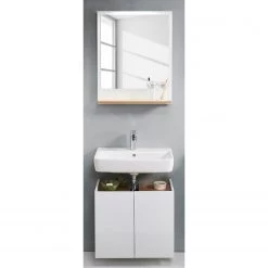 Pelipal Salle de bain 947 I (2 éléments) - Blanc / Imitation chêne Riviera