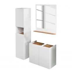 Pelipal Salle de bain 947 III (3 éléments) - Blanc / Imitation chêne Riviera -Meubles de salle de bain Soldes 2022 1000341660 220318 031 DETAILS P000000001000341660