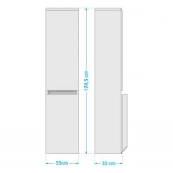 Pelipal Armoire midi Quickset 360 - Blanc -Meubles de salle de bain Soldes 2022 1000343365 220330 500 SKETCH DETAILS P000000001000343365 sketch
