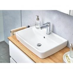 Pelipal Lavabo Quickset 360 II - Blanc / Imitation chêne Riviera 14 Pelipal Lavabo Quickset 360 II - Blanc / Imitation chêne Riviera -Meubles de salle de bain Soldes 2022 1000343371 220330 040 DETAILS P000000001000343371