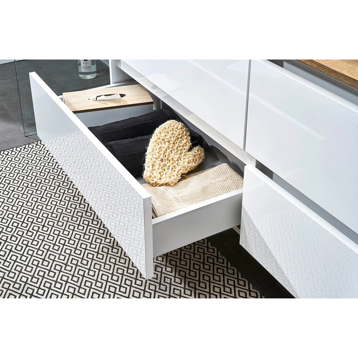 Pelipal Lavabo Quickset 360 II - Blanc / Imitation chêne Riviera 8 Pelipal Lavabo Quickset 360 II - Blanc / Imitation chêne Riviera – Image 6