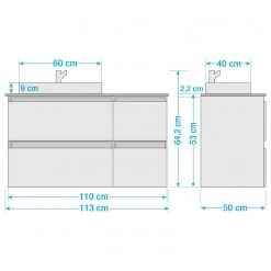 Pelipal Lavabo Quickset 360 II - Blanc / Imitation chêne Riviera 17 Pelipal Lavabo Quickset 360 II - Blanc / Imitation chêne Riviera -Meubles de salle de bain Soldes 2022 1000343371 220330 500 SKETCH DETAILS P000000001000343371 sketch