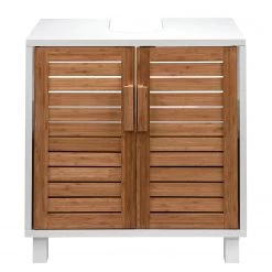 Butlers Meuble sous lavabo WHITE SANDS - Bambou - Naturel / Blanc -Meubles de salle de bain Soldes 2022 1000343918 220406 040 DETAILS P000000001000343918