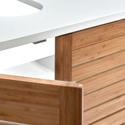 Butlers Meuble sous lavabo WHITE SANDS - Bambou - Naturel / Blanc -Meubles de salle de bain Soldes 2022 1000343918 220406 071 DETAILS P000000001000343918