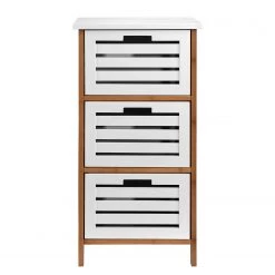 Butlers Étagère de salle de bain WHITE SANDS - Bambou - Naturel / Blanc -Meubles de salle de bain Soldes 2022 1000343922 220406 040 DETAILS P000000001000343922