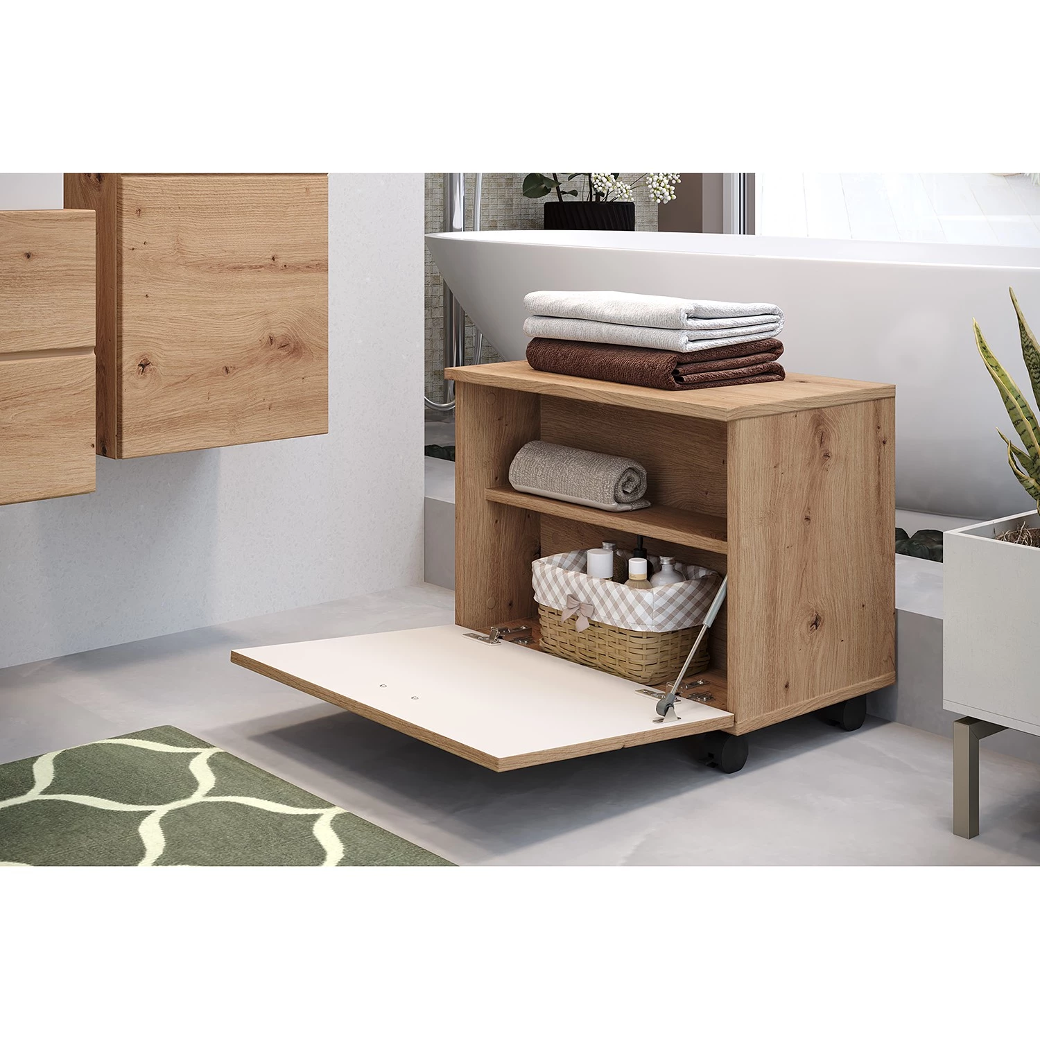 Trendteam Banc Geo - Imitation chêne artisan 5 Trendteam Banc Geo - Imitation chêne artisan – Image 3