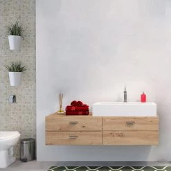 Trendteam Salle de bain Geo I (4 éléments) - Imitation chêne artisan -Meubles de salle de bain Soldes 2022 1000344610 220407 021 MOOD DETAILS P000000001000344610 mood