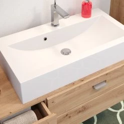 Trendteam Salle de bain Geo I (4 éléments) - Imitation chêne artisan -Meubles de salle de bain Soldes 2022 1000344610 220407 150 DETAILS P000000001000344610