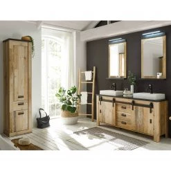 Ridgevalley Salle de bain Shutter IV (4 éléments.) - Imitation chêne