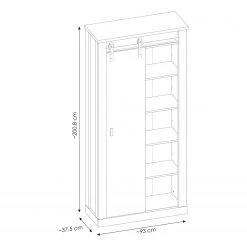 Ridgevalley Salle de bain Shutter VI (3 éléments.) - Imitation chêne -Meubles de salle de bain Soldes 2022 1000348737 220505 500 SKETCH DETAILS P000000001000348737 sketch