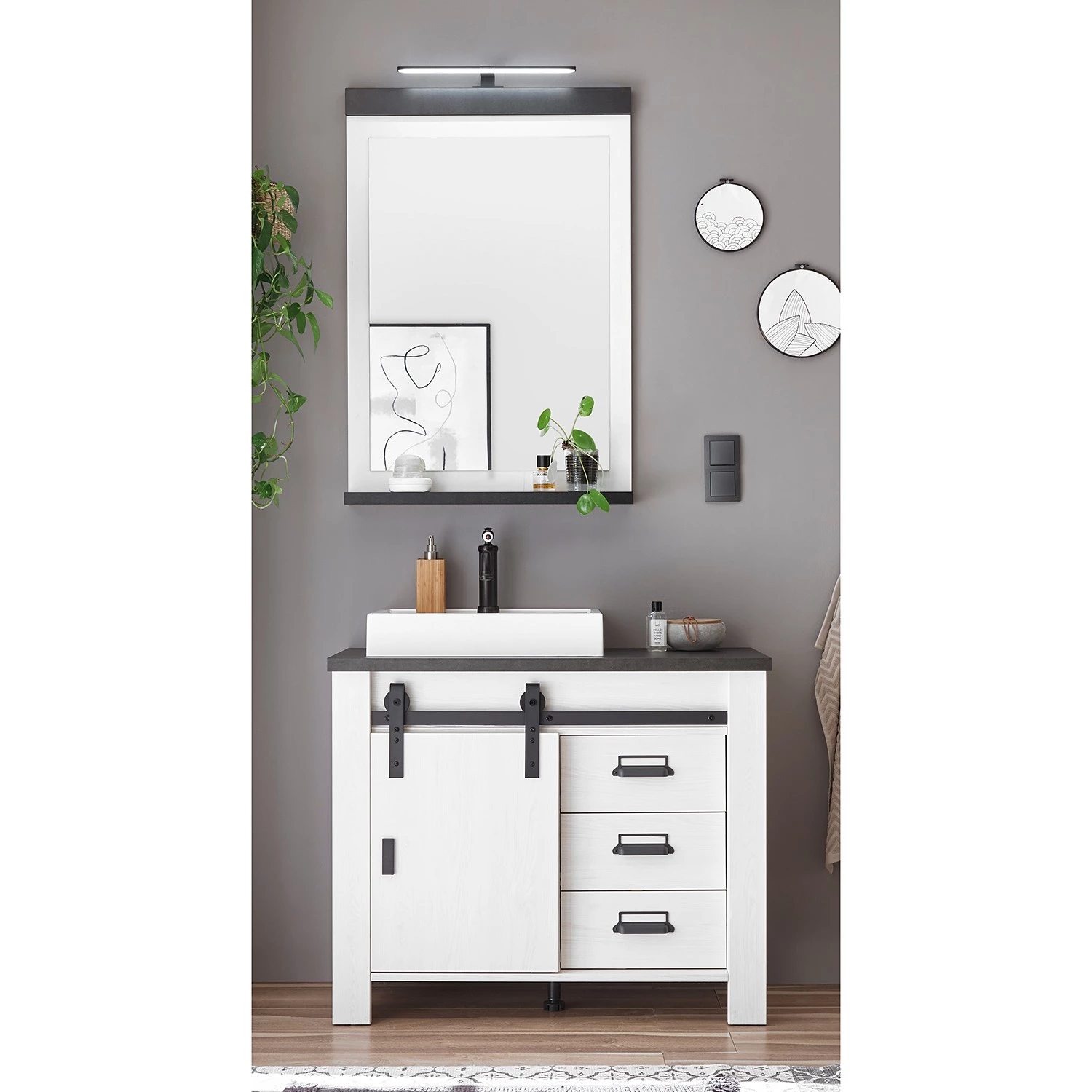 Ridgevalley Salle de bain Shutter I (2 éléments.) - Imitation pin blanc 3 Ridgevalley Salle de bain Shutter I (2 éléments.) - Imitation pin blanc