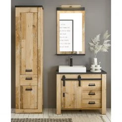 Ridgevalley Salle de bain Shutter V (3 éléments.) - Imitation chêne