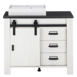 Ridgevalley Salle de bain Shutter V (3 éléments.) - Imitation pin blanc -Meubles de salle de bain Soldes 2022 1000348741 220505 041 DETAILS P000000001000348741