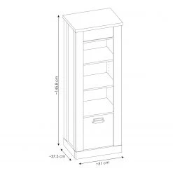 Ridgevalley Salle de bain Shutter III (3 éléments) - Imitation pin blanc -Meubles de salle de bain Soldes 2022 1000348743 220505 500 SKETCH DETAILS P000000001000348743 sketch