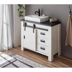 Ridgevalley Salle de bain Shutter VII (3 éléments.) - Imitation pin blanc -Meubles de salle de bain Soldes 2022 1000348745 220505 023 MOOD DETAILS P000000001000348745 mood