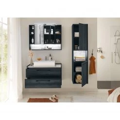 Red Living Armoire de toilette Bodmin - Avec éclairage - Noir -Meubles de salle de bain Soldes 2022 1000352171 220615 021 MOOD DETAILS P000000001000352171 mood