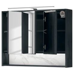 Red Living Armoire de toilette Bodmin - Avec éclairage - Noir -Meubles de salle de bain Soldes 2022 1000352171 220615 030 DETAILS P000000001000352171