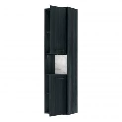 Red Living Salle de bain Bodmin I (3 éléments) - Avec éclairage - Noir / Imitation marbre blanc -Meubles de salle de bain Soldes 2022 1000352172 220615 035 DETAILS P000000001000352172