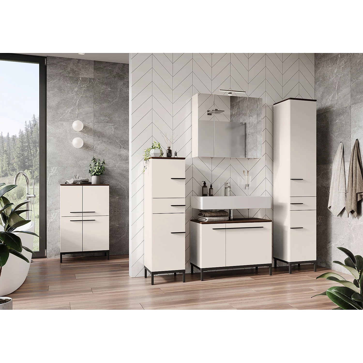 Germania Meuble sous lavabo Yonkers - Cachemire 4 Germania Meuble sous lavabo Yonkers - Cachemire – Image 2