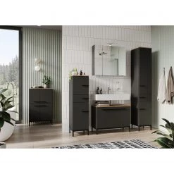 Germania Armoire de toilette Yonkers - Avec éclairage intégré - Graphite -Meubles de salle de bain Soldes 2022 1000353387 220524 021 MOOD DETAILS P000000001000353387 mood