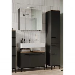 Germania Salle de bain Yonkers II (3 éléments) - Avec éclairage intégré - Graphite
