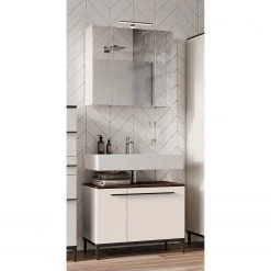 Germania Salle de bain Yonkers I (2 éléments) - Avec éclairage intégré - Cachemire