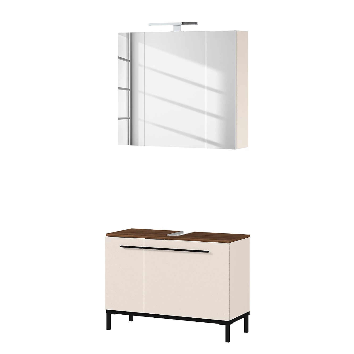 Germania Salle de bain Yonkers I (2 éléments) - Avec éclairage intégré - Cachemire 7 Germania Salle de bain Yonkers I (2 éléments) - Avec éclairage intégré - Cachemire – Image 5