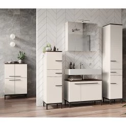 Germania Salle de bain Yonkers V (5 éléments) - Avec éclairage intégré - Cachemire