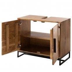 Ars manufacti Meuble sous lavabo Woodson - Acacia massif / Métal - Acacia Marron clair -Meubles de salle de bain Soldes 2022 1000361883 220624 032 DETAILS P000000001000361883